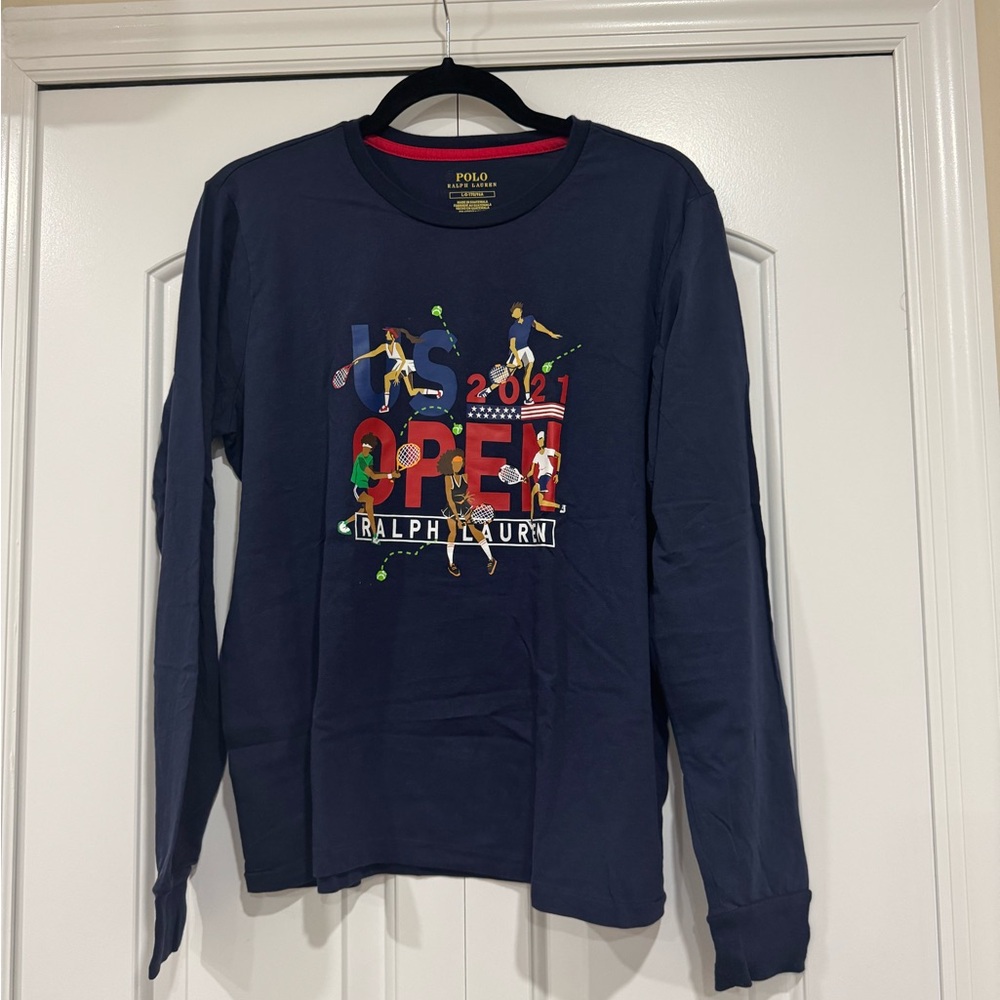 Polo by Ralph Lauren Navy and Red Crew Neck Shirt
